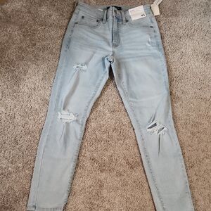 Aeropostale Sky Blue Distressed Jeggings